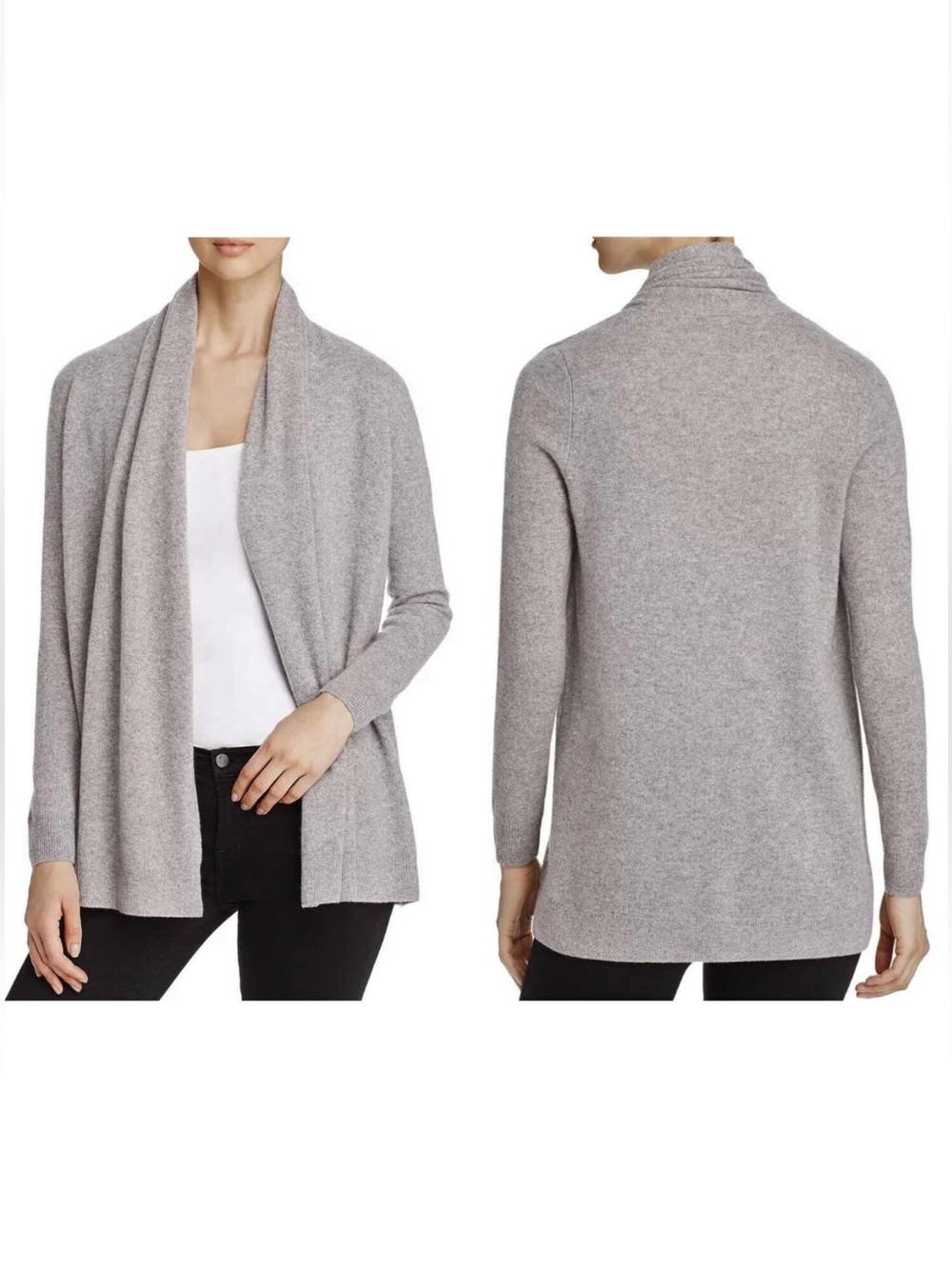 C by Bloomingdale's Cashmere XXL Gray Sweater